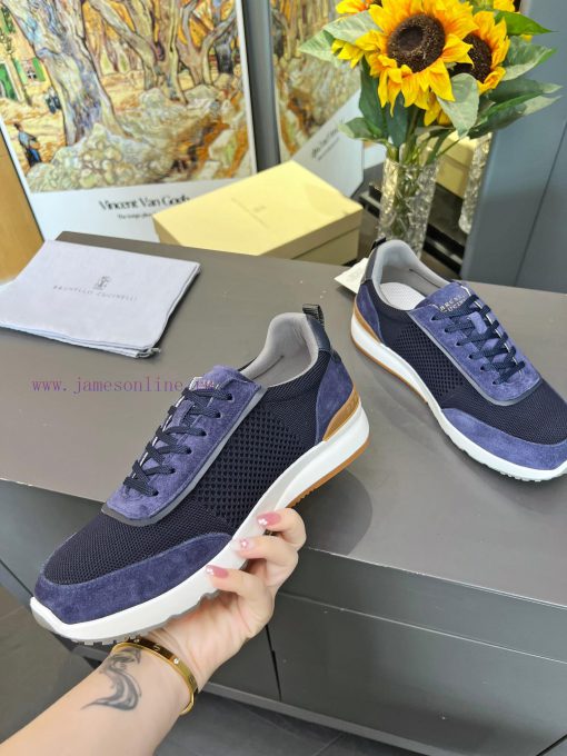 Brunello Cucinelli Four Seasons Knitted Casual Men's ShoesOne to one replica fly weave on thrroxs2hs - Image 3