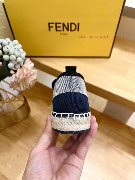 P Women's and P Men's 300Fendi men's and women's striped linen bottom fishing shoes are madebqxhlifi - Image 9