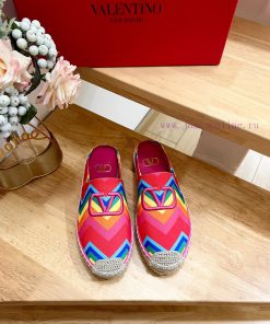 Valentino Garavani/Valentino printed canvas new slippers🩴 Fisherman's shoes-Embroidery VLogoxwsxppqu