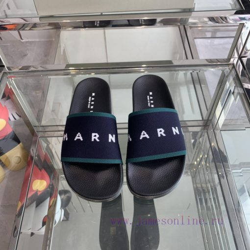 Marni's new spring and summer couple style slippers exude the necessary atmosphere for summe240wc1c6