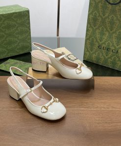 2024 G Home Early Autumn New GUcc 𝐢 Horseneck Buckle Open Heel Shallow Back Strap Sandals Thr1cjzml4