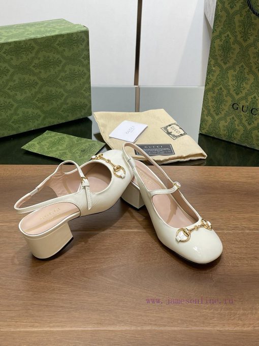 2024 G Home Early Autumn New GUcc 𝐢 Horseneck Buckle Open Heel Shallow Back Strap Sandals Thr1cjzml4 - Image 7