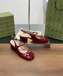 2024 G Home Early Autumn New GUcc 𝐢 Horseneck Buckle Open Heel Shallow Back Strap Sandals Th1zm6cvu5