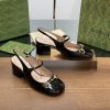 2024 G Home Early Autumn New GUcc 𝐢 Horseneck Buckle Open Heel Shallow Back Strap Sandals Thtvrxvzxe