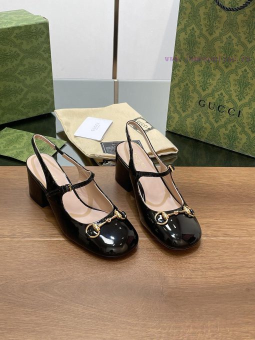 2024 G Home Early Autumn New GUcc 𝐢 Horseneck Buckle Open Heel Shallow Back Strap Sandals Thtvrxvzxe - Image 6