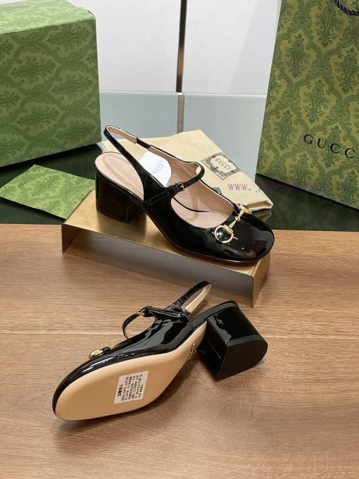 2024 G Home Early Autumn New GUcc 𝐢 Horseneck Buckle Open Heel Shallow Back Strap Sandals Thtvrxvzxe - Image 10