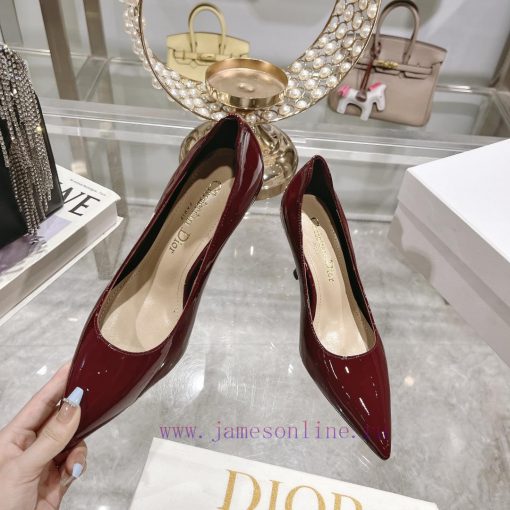 //Dior pointed high-heeled single shoesDior 2024 Summer New Marie Jean Exquisite High Heels uhmno2lr - Image 5