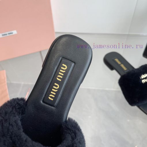 2 ⃣ ️0 ⃣ ️2 ⃣ ️4 ️⃣ Miumi * ss autumn and winter new flat bottomed woolen slippersTop tier——zzhhzrqs - Image 6