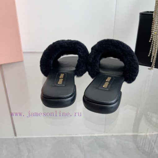 2 ⃣ ️0 ⃣ ️2 ⃣ ️4 ️⃣ Miumi * ss autumn and winter new flat bottomed woolen slippersTop tier——zzhhzrqs - Image 9