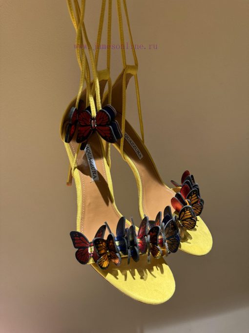 The mostAQUAZURA Big Pineapple Butterfly 🦋 Decorative high heels2024 Spring/Summer Butterflyuvsj5me1 - Image 9