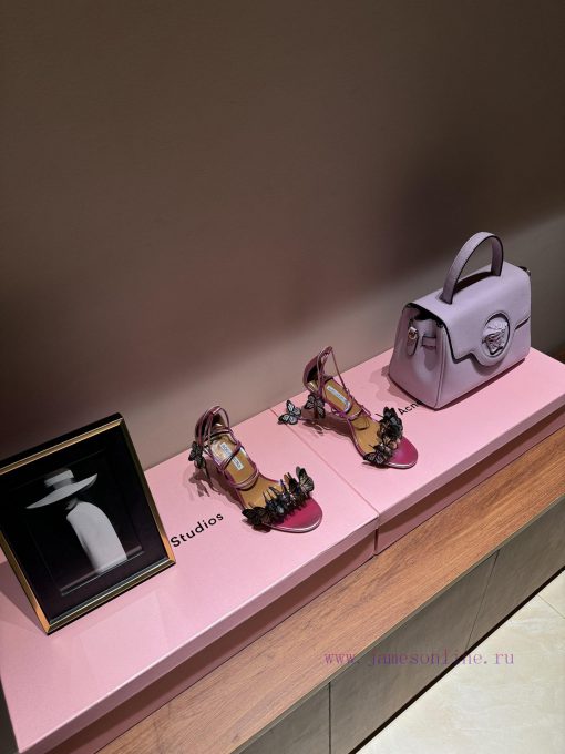 The mostAQUAZURA Big Pineapple Butterfly 🦋 Decorative high heels2024 Spring/Summer Butterflymjtzzbgd