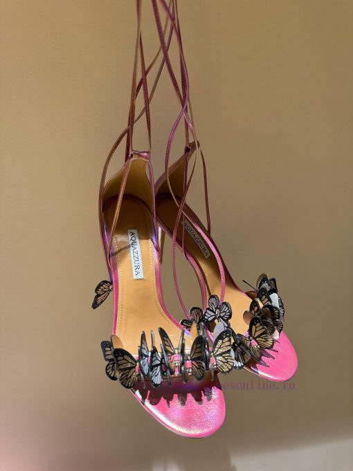 The mostAQUAZURA Big Pineapple Butterfly 🦋 Decorative high heels2024 Spring/Summer Butterflymjtzzbgd - Image 10