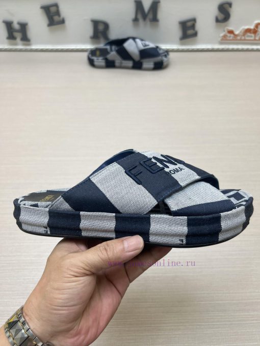 Couple styleFENDI's latest thick soled slippers for spring and summer, featuring an embroidenw1209cg - Image 6