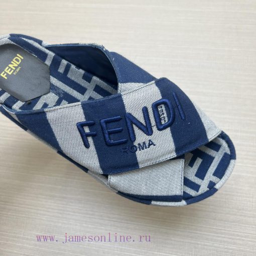 Couple styleFENDI's latest thick soled slippers for spring and summer, featuring an embroideku69qpo9 - Image 7