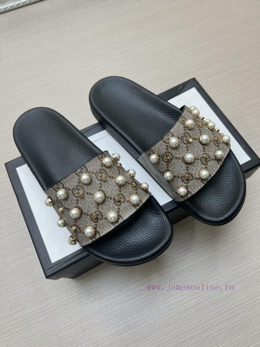 'Classic Gucci men's and women's one-piece slippers, Gucci, original 1.1 custom-made, super iz6yhgo4 - Image 4