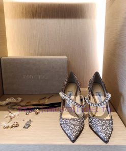 Top qualityjimmy choo ss24 new arrival～JC Classic Series | Pearl Diamond Chain Pointed High iwrffe9j