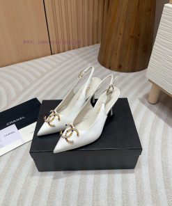 -24FW new Chanel pearl buckle flat/high-heeled sandalsDouble C color bead buckle design, suiv7wvp7d0