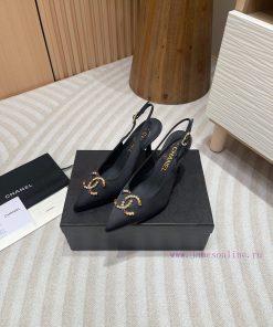 -24FW new Chanel pearl buckle flat/high-heeled sandalsDouble C color bead buckle design, suiyrob5eic