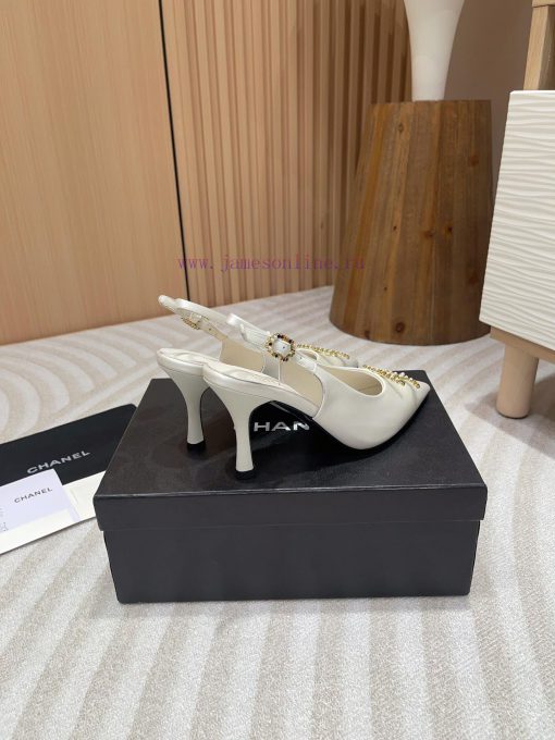 -24FW new Chanel pearl buckle flat/high-heeled sandalsDouble C color bead buckle design, suiv7wvp7d0 - Image 5