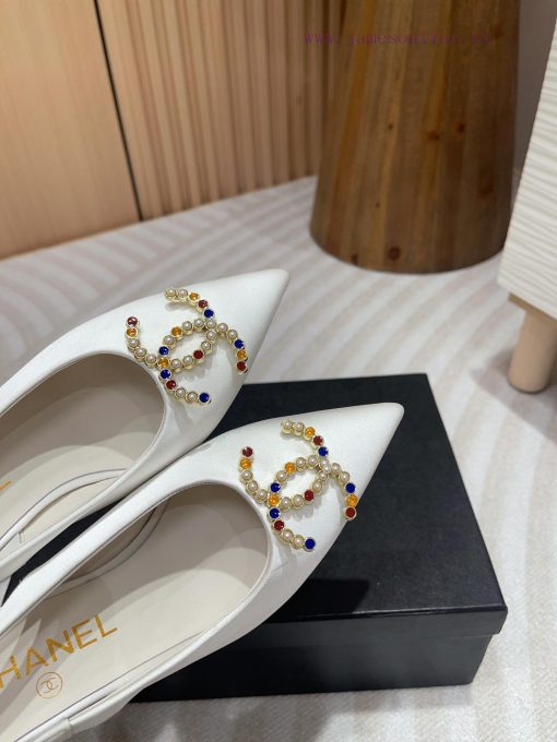 -24FW new Chanel pearl buckle flat/high-heeled sandalsDouble C color bead buckle design, suiv7wvp7d0 - Image 6