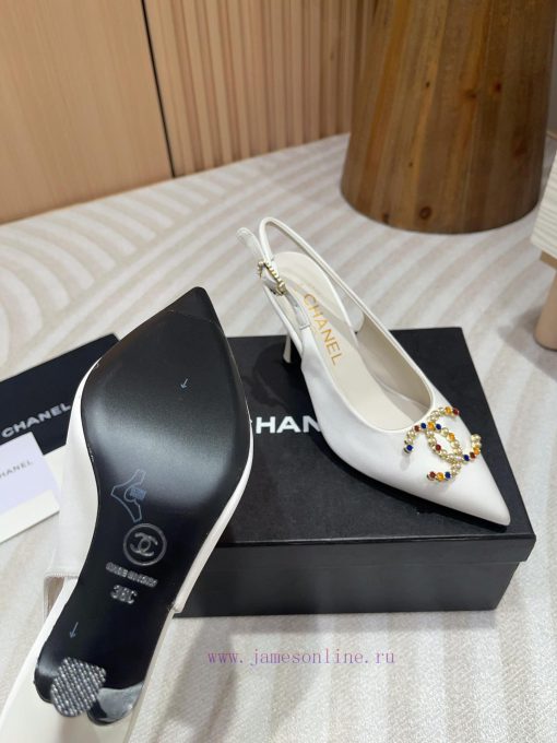 -24FW new Chanel pearl buckle flat/high-heeled sandalsDouble C color bead buckle design, suiv7wvp7d0 - Image 7