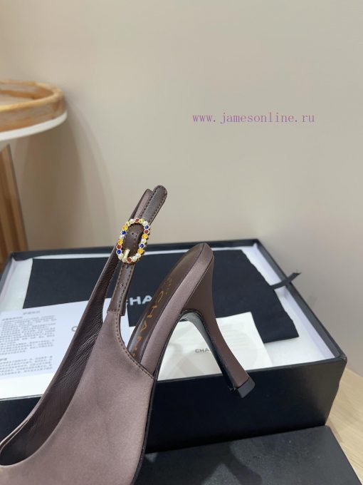 -24FW new Chanel pearl buckle flat/high-heeled sandalsDouble C color bead buckle design, sui9i20tx19 - Image 10