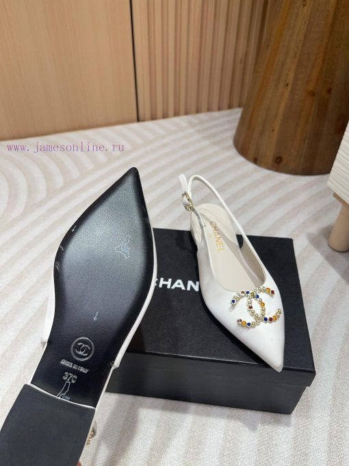 -24FW new Chanel pearl buckle flat/high-heeled sandalsDouble C color bead buckle design, suiwp6o63cn - Image 7