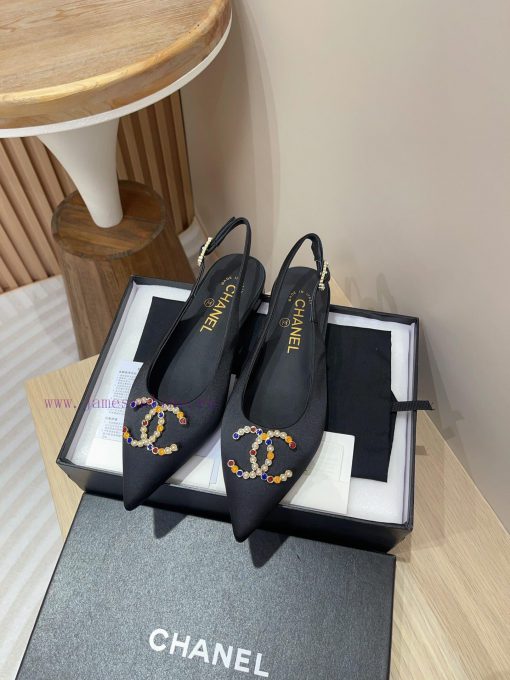 -24FW new Chanel pearl buckle flat/high-heeled sandalsDouble C color bead buckle design, suikyjdnexg - Image 8