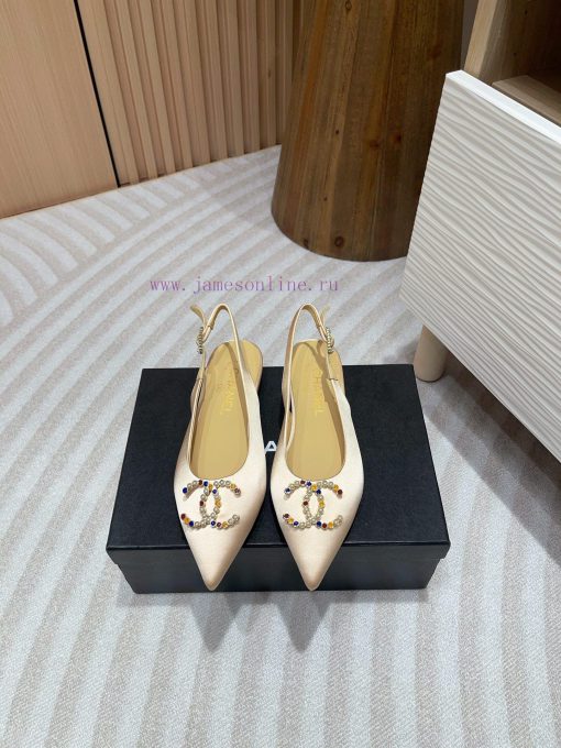 -24FW new Chanel pearl buckle flat/high-heeled sandalsDouble C color bead buckle design, suipcrvu956 - Image 2