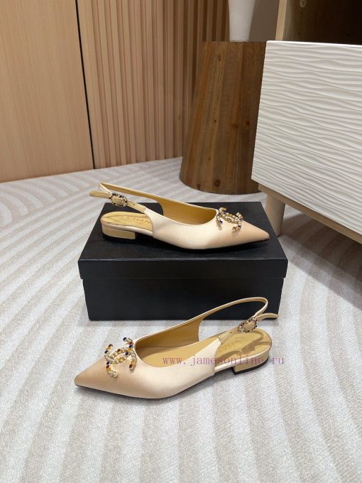 -24FW new Chanel pearl buckle flat/high-heeled sandalsDouble C color bead buckle design, suipcrvu956 - Image 4