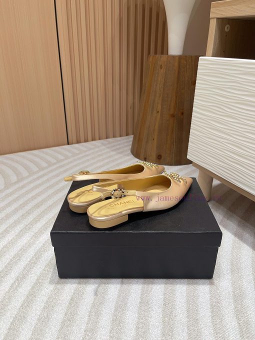 -24FW new Chanel pearl buckle flat/high-heeled sandalsDouble C color bead buckle design, suipcrvu956 - Image 5