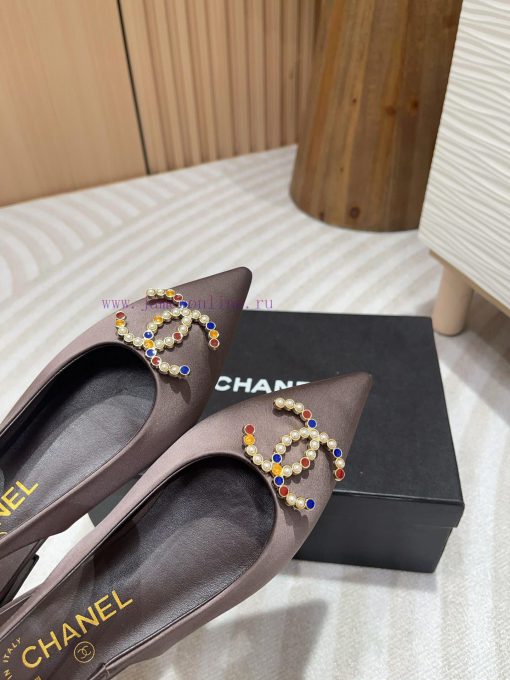-24FW new Chanel pearl buckle flat/high-heeled sandalsDouble C color bead buckle design, sui3y8hi2zg - Image 6