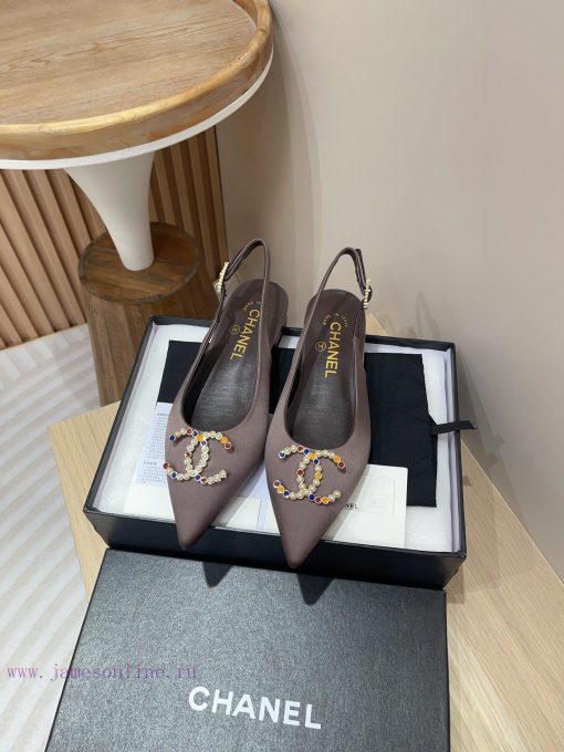 -24FW new Chanel pearl buckle flat/high-heeled sandalsDouble C color bead buckle design, sui3y8hi2zg - Image 8