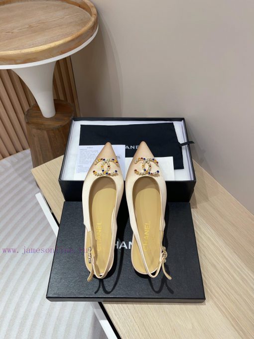 -24FW new Chanel pearl buckle flat/high-heeled sandalsDouble C color bead buckle design, suipcrvu956 - Image 10