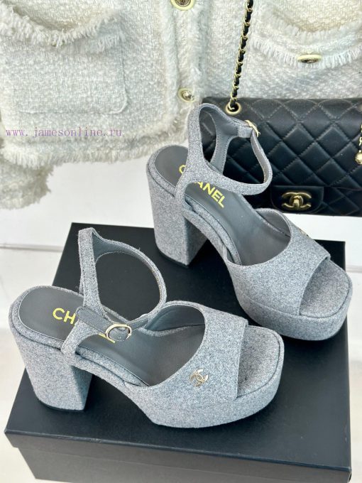 Chanel | Chanel 24P Spring/Summer New ProductsDouble C waterproof platform coarse heel sanda77gffyiz - Image 4