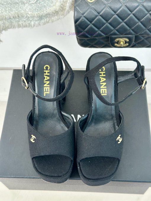 Chanel | Chanel 24P Spring/Summer New ProductsDouble C waterproof platform coarse heel sandaf413c8k7 - Image 5