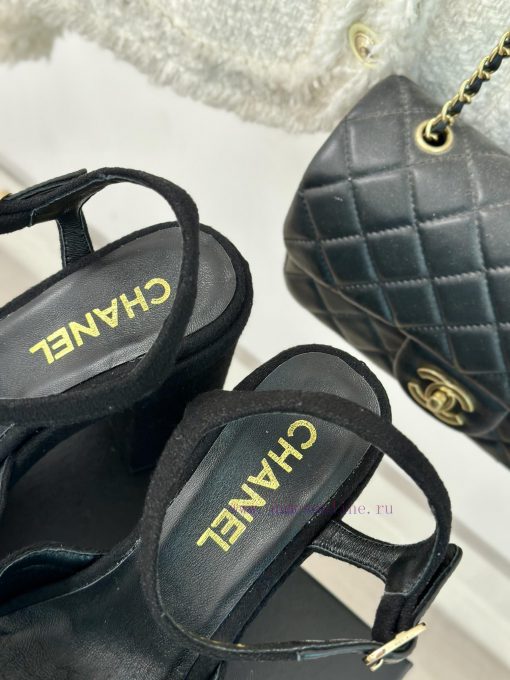 Chanel | Chanel 24P Spring/Summer New ProductsDouble C waterproof platform coarse heel sandaf413c8k7 - Image 9