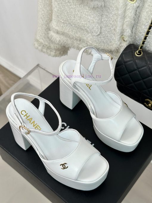 Chanel | Chanel 24P Spring/Summer New ProductsDouble C waterproof platform coarse heel sandar2ejwg14 - Image 4