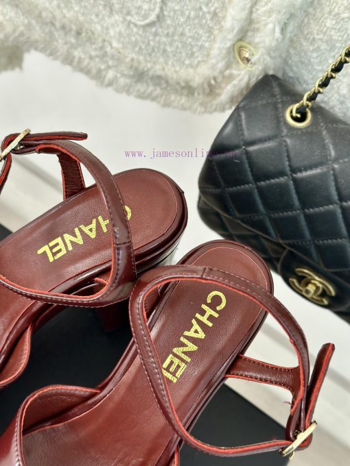 Chanel | Chanel 24P Spring/Summer New ProductsDouble C waterproof platform coarse heel sanda1w3dwwnx - Image 9