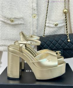Chanel | Chanel 24P Spring/Summer New ProductsDouble C waterproof platform coarse heel sandaduc6s5fg