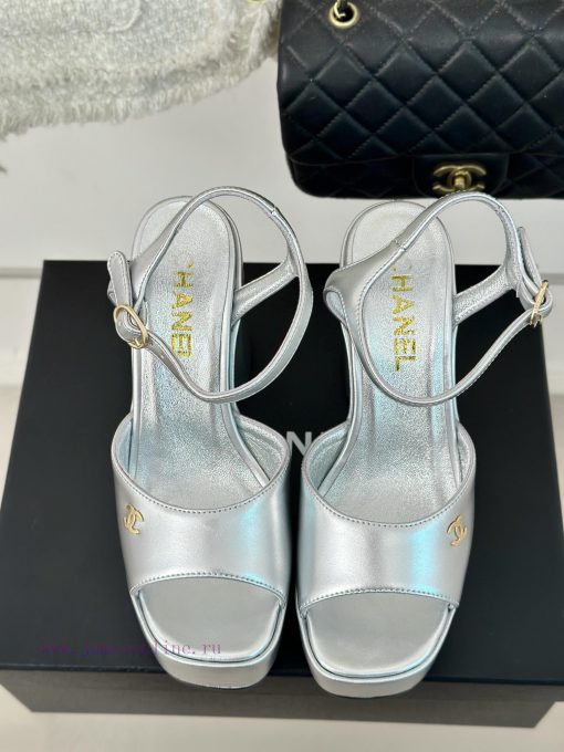Chanel | Chanel 24P Spring/Summer New ProductsDouble C waterproof platform coarse heel sandazc6nhf99 - Image 5