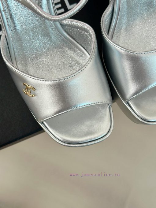 Chanel | Chanel 24P Spring/Summer New ProductsDouble C waterproof platform coarse heel sandazc6nhf99 - Image 8