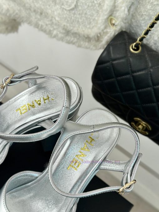 Chanel | Chanel 24P Spring/Summer New ProductsDouble C waterproof platform coarse heel sandazc6nhf99 - Image 9
