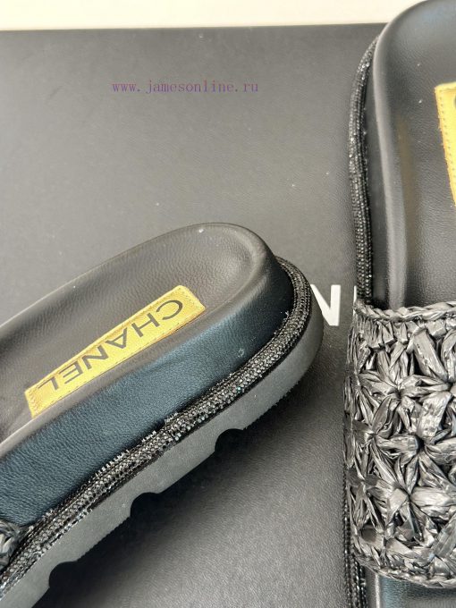 Chanel | Chanel 24P New ProductDouble C cool mat woven lazy slippersSimple and atmospheric, ryd2pks3 - Image 7
