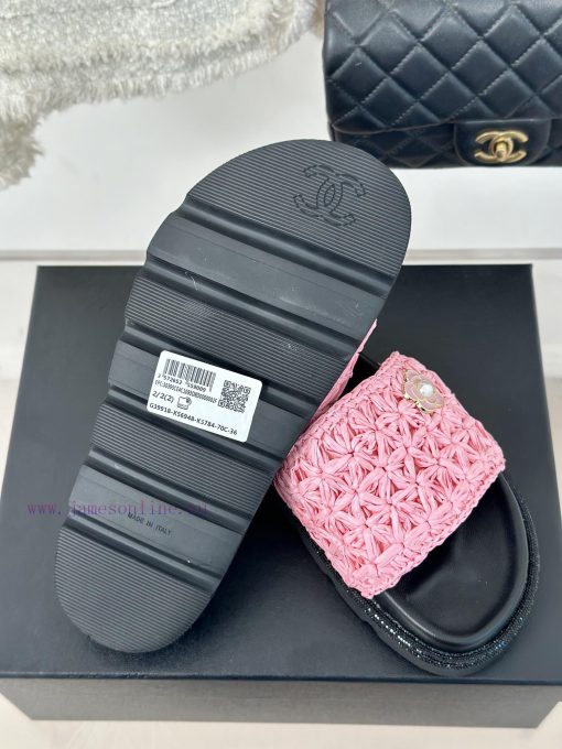Chanel | Chanel 24P New ProductDouble C cool mat woven lazy slippersSimple and atmospheric, gxb6x9m5 - Image 10