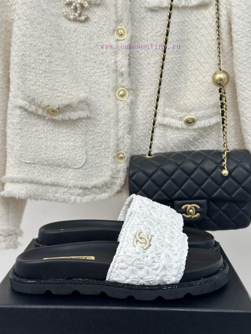 Chanel | Chanel 24P New ProductDouble C cool mat woven lazy slippersSimple and atmospheric, e2wjs8dv