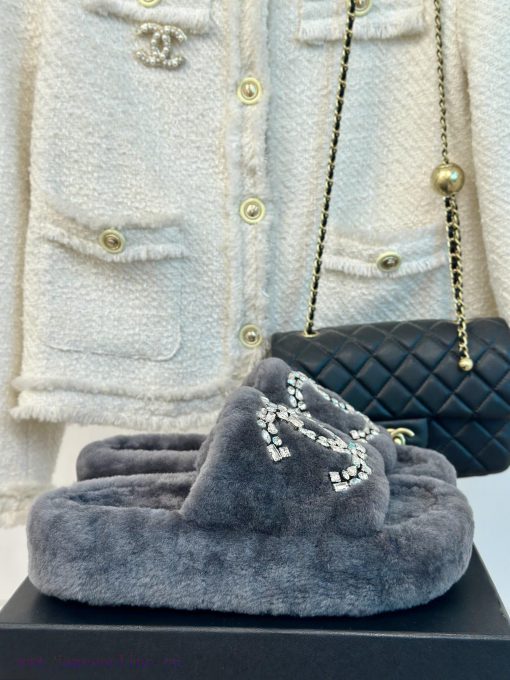 Chanel | Chanel Classic Double C Diamond Thick Bottom Hairy SlippersThe "First to Wear" seri6mv72zg0 - Image 2