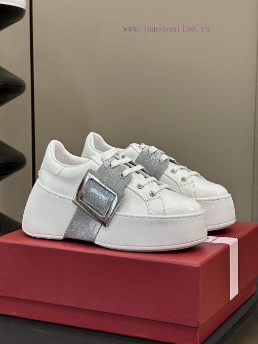 roger vivier ss24 new arrival-～The latest Viv's Skate diamond buckle thick soled casual shoekxqw3xn7