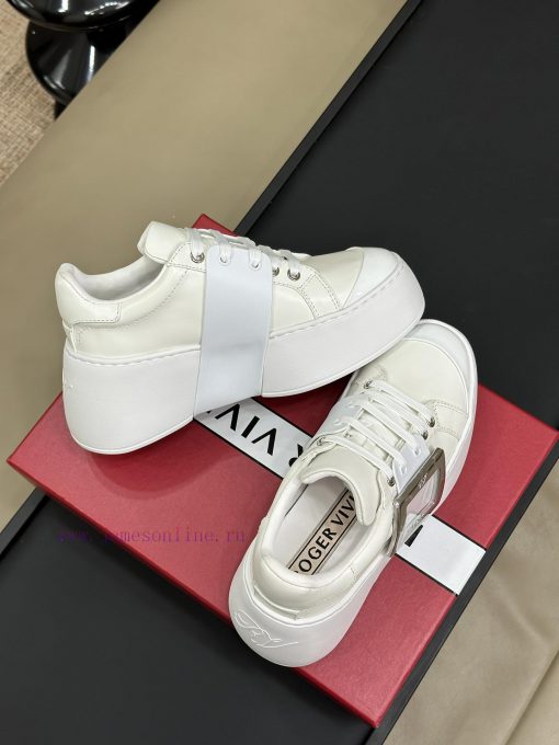 roger vivier ss24 new arrival-～The latest Viv's Skate diamond buckle thick soled casual shoehkje3r12 - Image 4