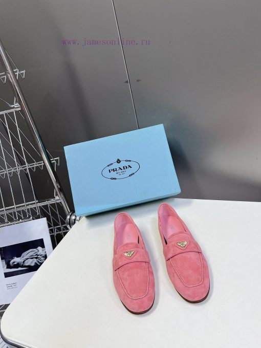 PRADA's new triangle logo fashion loafers - top-notch quality, super accurate style, retro fxayjfqgy